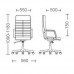 Схема габаритов офисного кресла Орман экстра